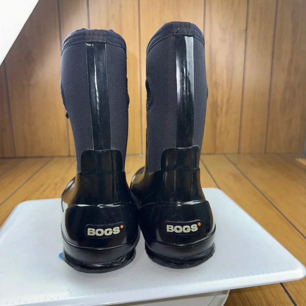 Bogs Classic Mid Handle Black Waterproof Insulated Rain Boots 60156-001 Womens 9
